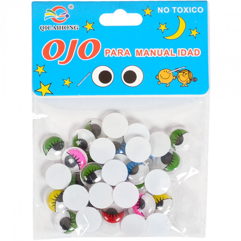 Набір для виробів Очі кольорові 1,2см 30шт арт.121, фото 1