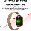 Жіночі смарт годинники квадратні метал браслет час роботи 3 дні гарантія 12 місяців north edge alice gold, фото 6