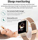 Жіночі смарт годинники квадратні метал браслет час роботи 3 дні гарантія 12 місяців north edge alice gold, фото 8