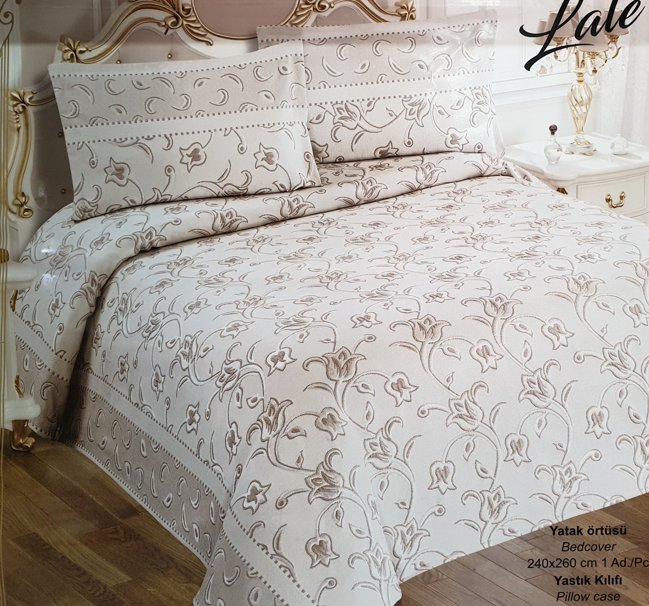 Покривало жакардове з наволочками My Bed " Jale" 240х260 см
