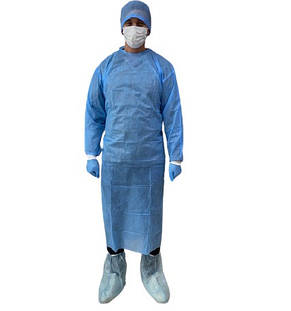Набір медичний хірургічний стерильний №1 (халат, маска, шапочка, бахіли високі), фото 2