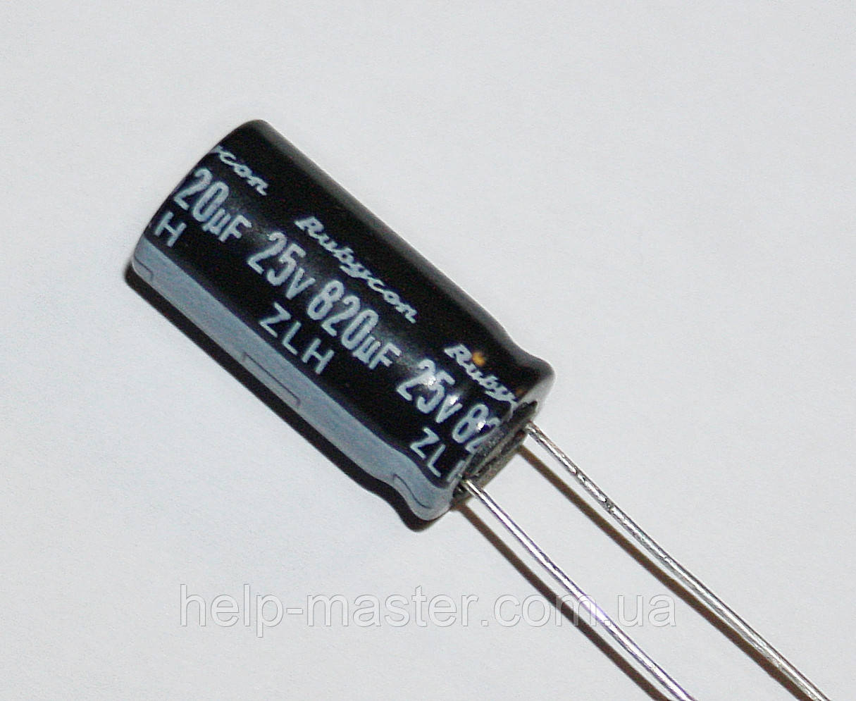 Конденсатор електролітичний 820мкф-25v (105 °C), фото 1