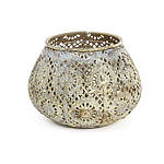 Металевий свічник зі скляною колбою 13.5см