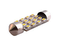 Светодиодная автолампа C5W SV8.5 12В 39мм SMD1206-16led белый