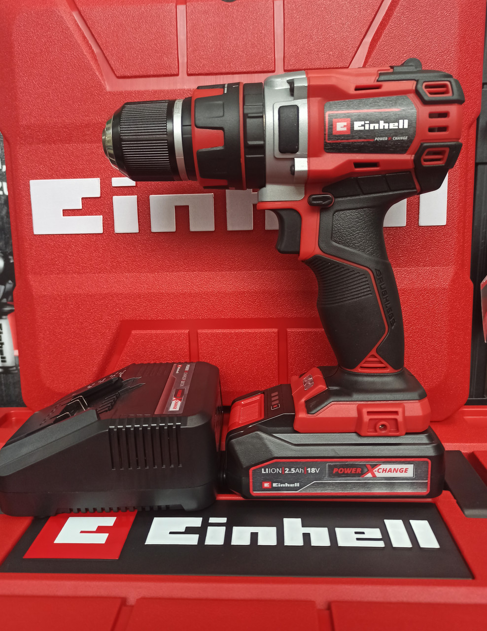 Шуруповерт ударний безщітковий Einhell TE-CD 18/50 Li-i BL + Акумулятор 2.5 А/години + Зарядний пристрій