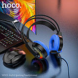 Навушники ігрові з підсвіткою HOCO W105 LED Joyful Gaming Headphones чорно-червоні, фото 6