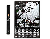 Скретч карта MyMap My Map Europe Black edition (англ. язык)
