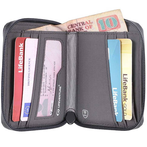 Гаманець Lifeventure Recycled RFID Bi-Fold Wallet Cірий, фото 4