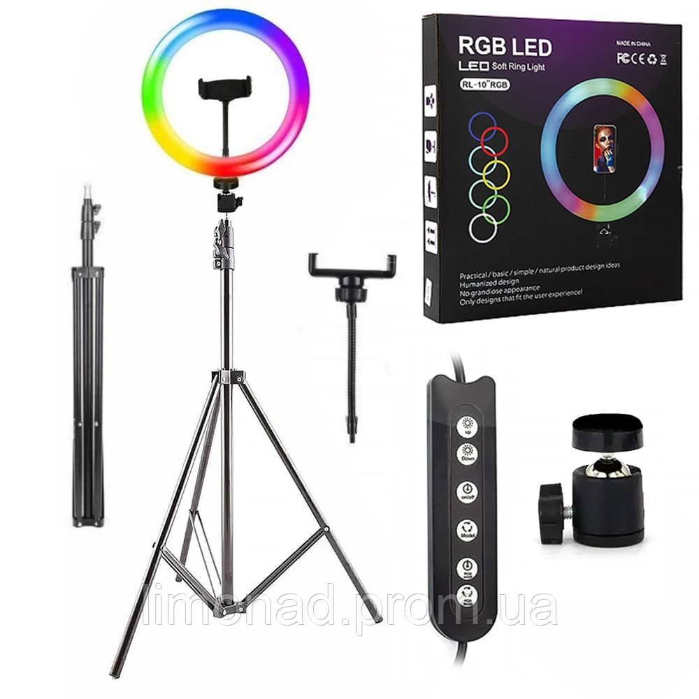 Кольцевая лампа 26 см для блогеров Лампа Tik-Tok LED RL - 10 со штативом  210 см, 10 Вт (ID#1285052390), цена: 908 ?, купить на Prom.ua