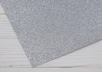 Шкірзам з дрібними блискітками (100х138 см) - №4 срібло