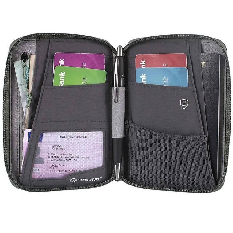 Кошелек Lifeventure Recycled RFID Mini Travel Wallet Оливковый, фото 2