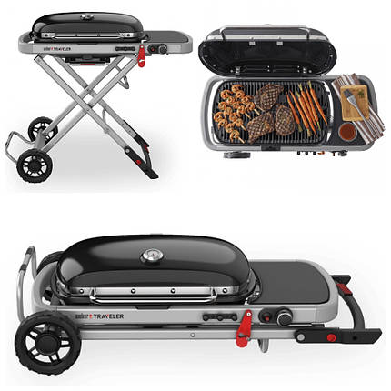 Гриль газовий портативний Weber Traveler Black (9010075), фото 1