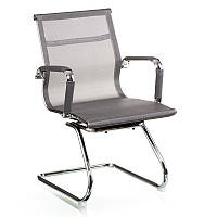 Конференц крісло сіре тонке на полозах Solano office mesh Special4You