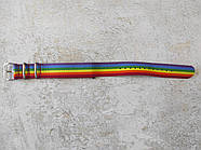 РЕМІНЕЦЬ НАТО NATO ZULU ЗУЛУ НЕЙЛОН 18 ММ кольоровий (веселка), фото 2