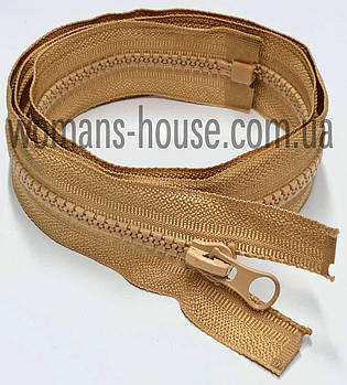 Блискавка тракторна 75 см Тип-5 роз'ємна один бігунок Пісочний