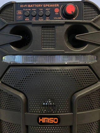 Портативна колонка Kimiso QS-4007 Bluetooth, з мікрофоном для караоке пультом, фото 4