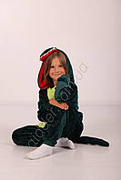 Пижама кигуруми для детей и подростков Зеленый Динозавр Дино (1023)