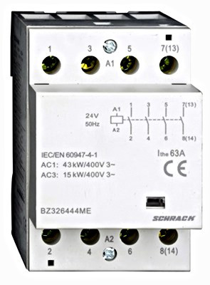 Контактор модульний 63А 4НО 230В AC Schrack