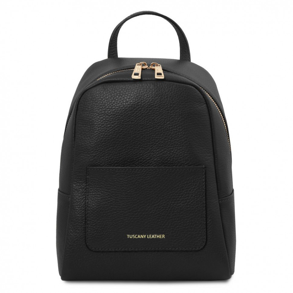 TL142052 TL Bag — невеликий жіночий шкіряний рюкзак м'який, колір: Чорний