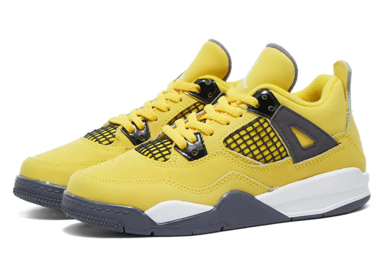 Кросівки Nike Air Jordan 4 Retro PS (Tour Yellow & Dark Blue) (BQ7669-700) розмір 32 (Made in Indonesia)