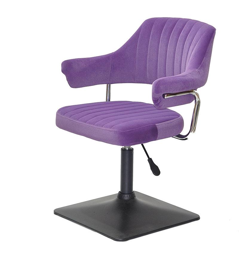 Крісло Jeff 4BK-Base велюр пурпуровий В-1013 чорна квадратна опора, з регулюванням висоти, фото 1