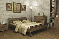 Кровать деревянная Верона 160х200 Mebigrand сосна венге темный Орех темный