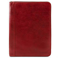 OTTAVIO - Удобная папка для документов из телячьей кожи Tuscany Leather TL141294 (Red – красный)