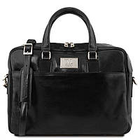 Кожаная сумка портфель Tuscany Leather Urbino TL141241 (Black – черный)