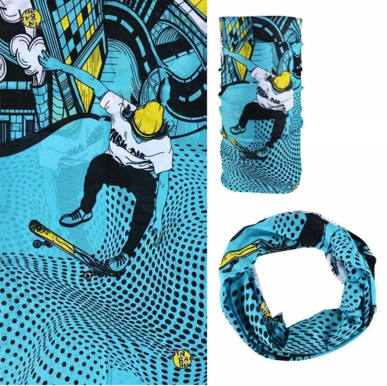 Бафф, бандана, захисна маска, Скейтбордист "Skateboarder" (яскравий)