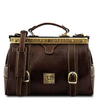 Кожаная сумка-саквояж Tuscany Leather MONA-LISA TL10034 (Dark brown — темно-коричневый)