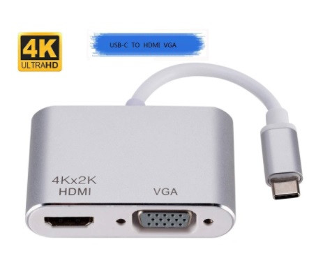 Конвертер USB 3.1 Type-C to HDMI VGA адаптер перехідник для chromebook