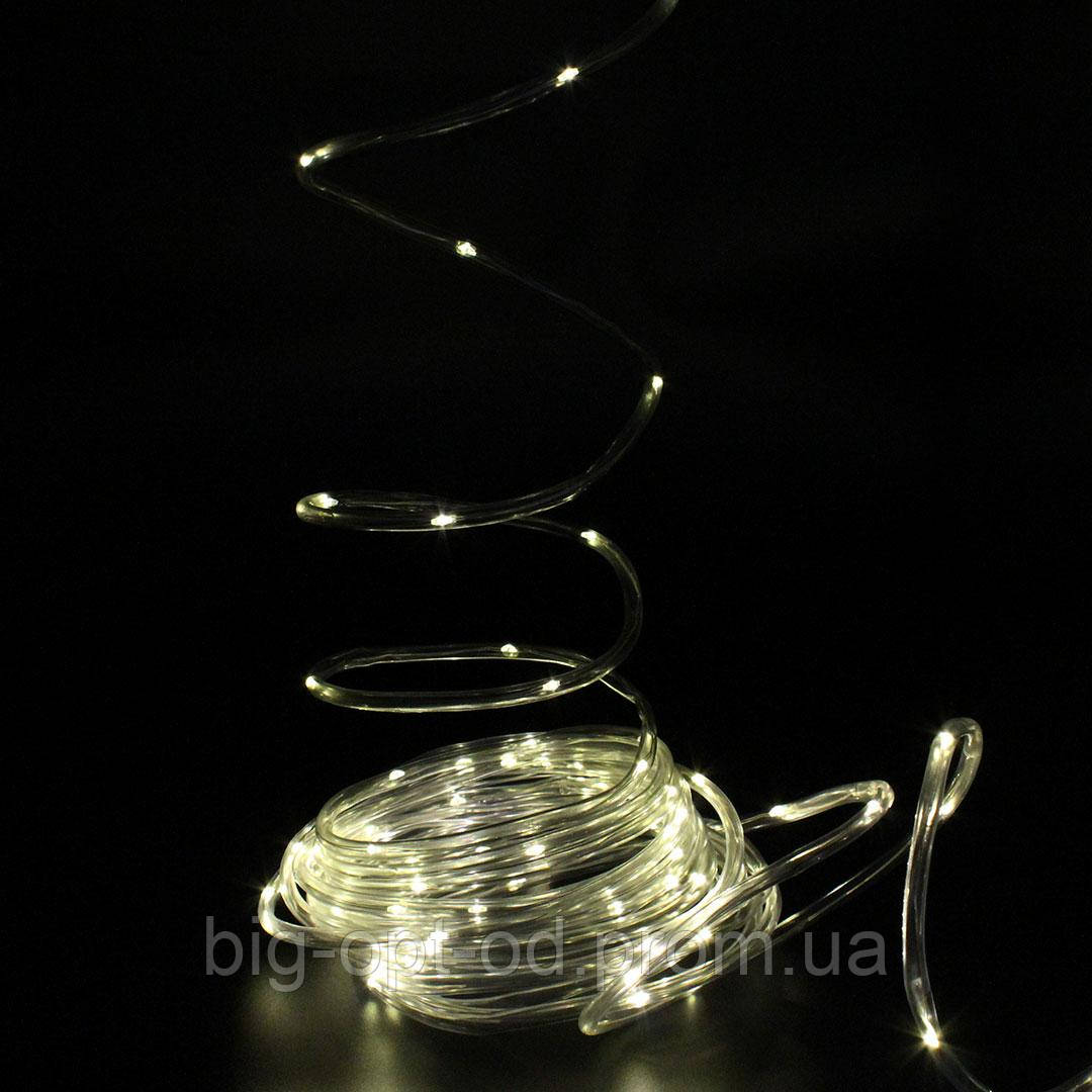 Xmas гірлянд PIPE 10M 100 LED WW-3 Теп.білий Copper USB 6 рижимов Вулична