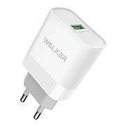 Мережевий зарядний пристрій (адаптер, блок) WALKER WH-35 1USB, QC3.0, 2.4 A , 15W white