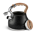 Чайник зі свистком з нержавіючої сталі 3 л Edenberg EB-8843 | Свистить чайник, фото 4
