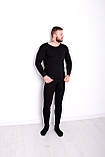 Термобілизна чоловіча молодіжна двошарова EMS SPOR термокофта і штани для чоловіків чорного кольору розмір L, фото 2