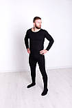 Термобілизна чоловіча молодіжна двошарова EMS SPOR термокофта і штани для чоловіків чорного кольору розмір L, фото 6