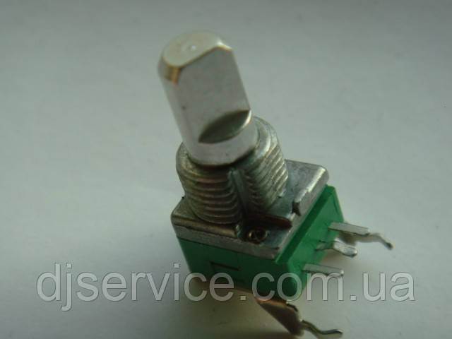 Потенціометр ALPHA горизонтальний b100k 15mm noMID для пультів, контролерів HERCULES DJ RMX, фото 1