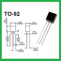 Транзистор биполярный 2N2222 TO-92 NPN 40В 0.6А