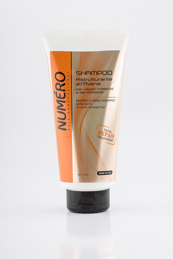 Шампунь для волосся, що відновлює, з екстрактом вівса Brelil Professional Numero Total Repair Shampoo, фото 1