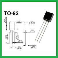 Транзистор біполярний 2N3906 TO-92 PNP 40В 0.2А