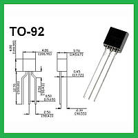 Транзистор биполярный 2N5551 TO-92 NPN 160В 0.6А 0.625Вт