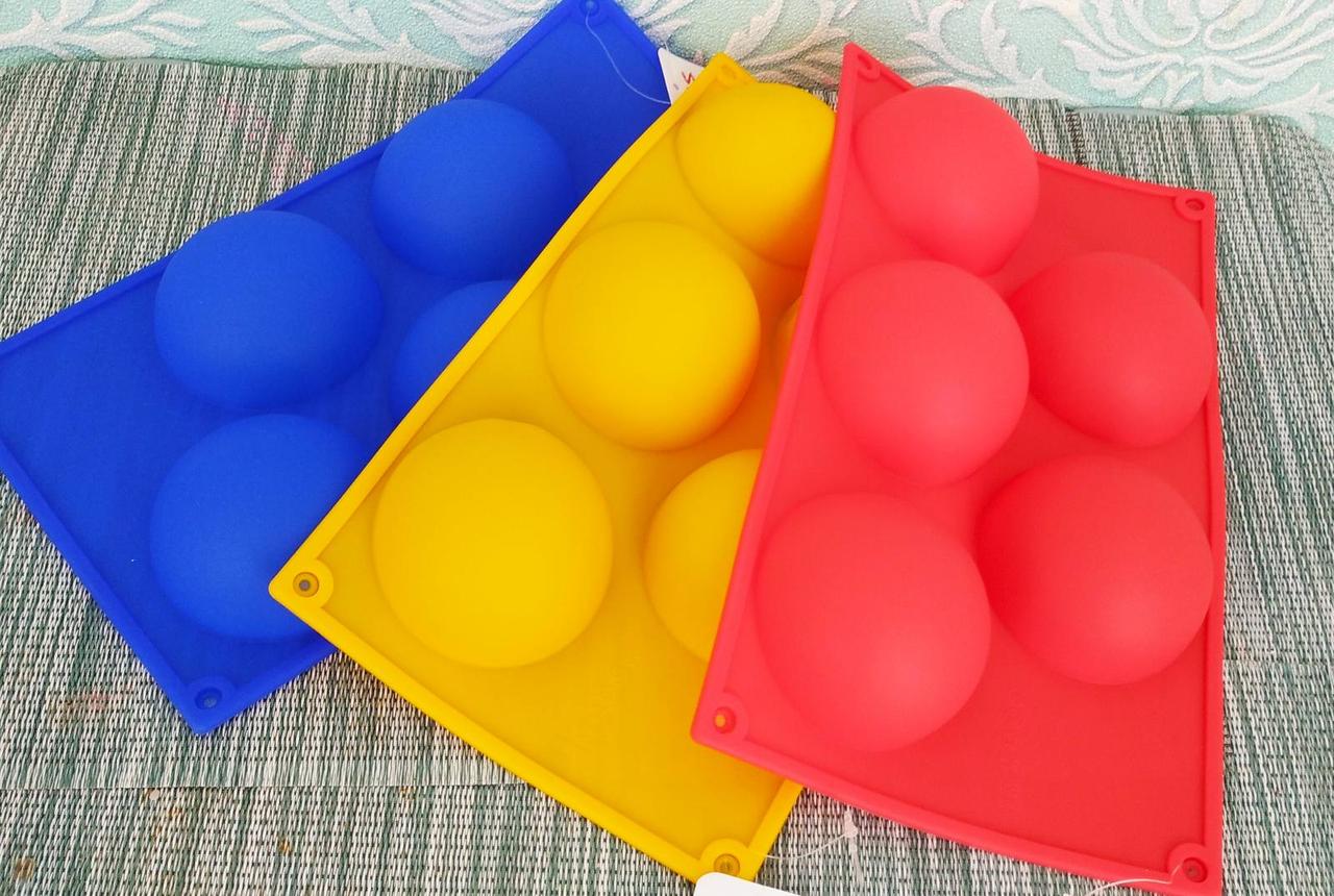 Силіконова форма Півсфера Більша 5 | Силіконова форма півсфера | Силіконова форма сфера, фото 1