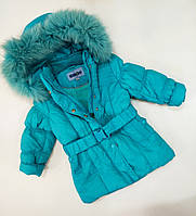 Дитяча зимова куртка з капюшоном для дівчинки розмір 92,104 на 2,4, років Колір Рожевий перламутр
