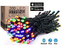 Гирлянда Умная/Smart Led 200l, длина 19м, цвет свечения Мульти 20 режимов