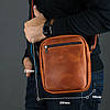 Чоловіча сумка Річард з натуральної шкіри колір Шоколад, фото 6