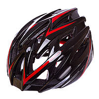 Шлем защитный с механизмом регулировки Zelart YF-16 L 58-61 см Black-Red