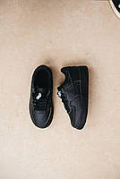 Стильні дитячі кросівки для дівчинки і хлопчика чорні Nike Air Force 1. Взуття для дітей Найк Аір Форс 1, фото 2