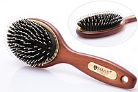 Деревянная массажная щетка расческа для волос Salon Professional 7699CLG