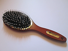 Дерев'яна масажна щітка гребінець для волосся Salon Professional 7699CLG, фото 2