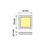 Комплект світильників світлодіодних квадратних для меблів 4шт 8W 220V біле світло, фото 2